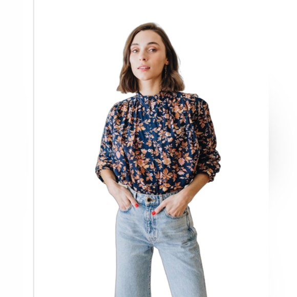 MILLE Mumbai Stripe Sofia Top Nwot Size S Small Nwot - Picture 2 of 6